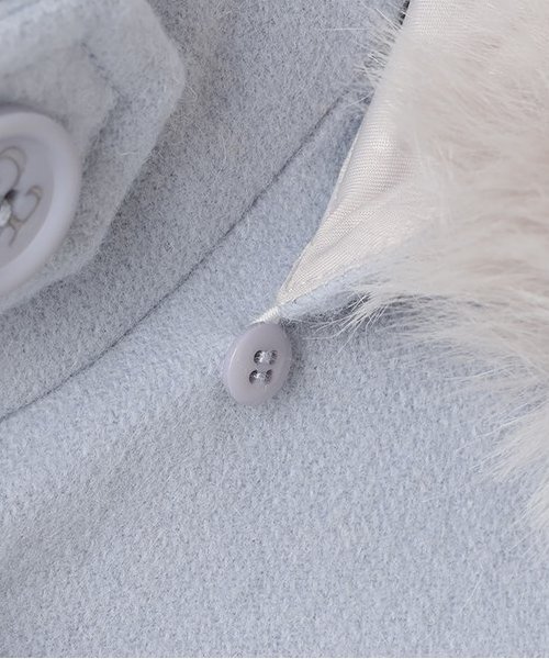 pom ponette ウールコート pom ponette junior ステンカラーフーディウールコート【50％OFF