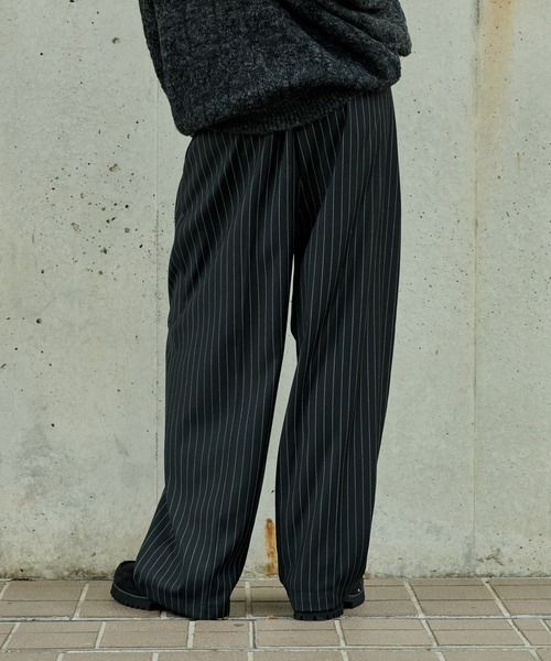 WETTEMPT スラックス 2 TUCK EASY STRIPE SLACKS /ツータック