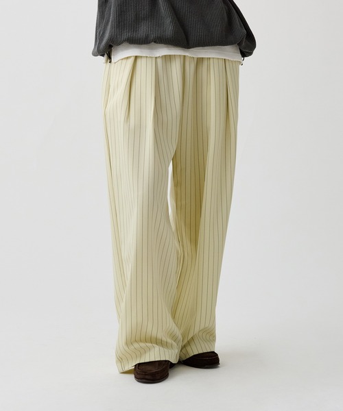 WETTEMPT スラックス 2 TUCK EASY STRIPE SLACKS /ツータック
