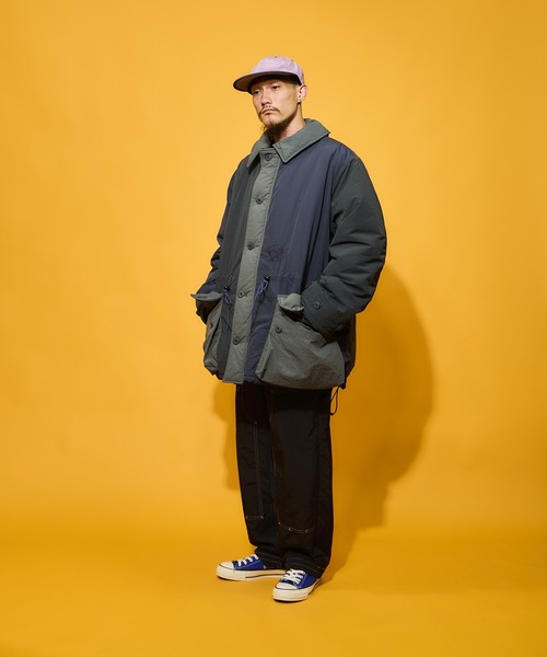 ダウン SAYHELLO × COMMON EDUCATION -  MUDDY JACKET 【Chrome】 メンズ レディース