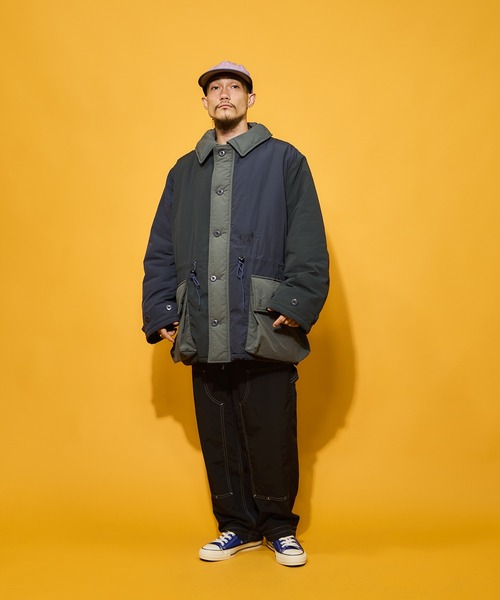 ダウン SAYHELLO × COMMON EDUCATION -  MUDDY JACKET 【Chrome】 メンズ レディース