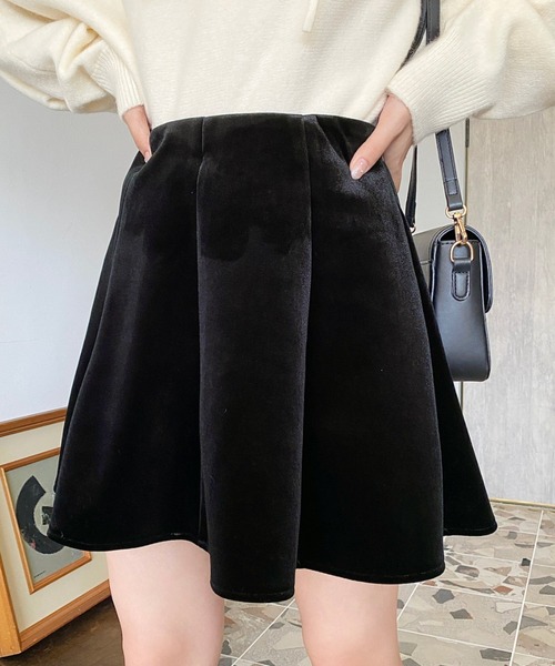 スカート インパン付きミニフレアベロアスカート : ZOZOTOWN Yahoo!店