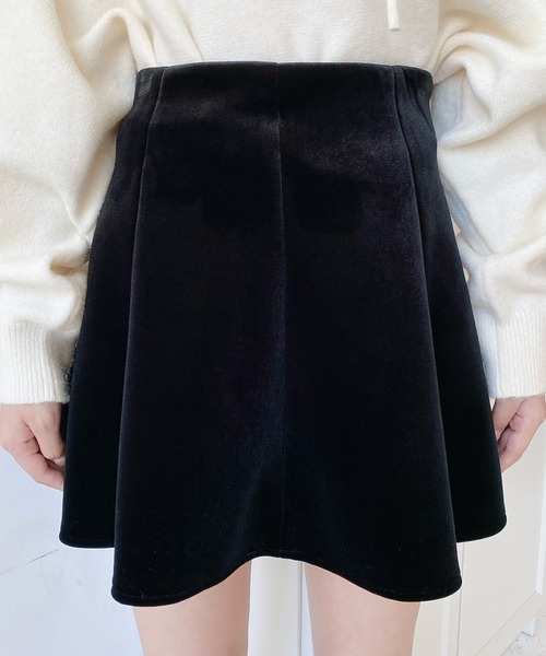 スカート インパン付きミニフレアベロアスカート : ZOZOTOWN Yahoo!店