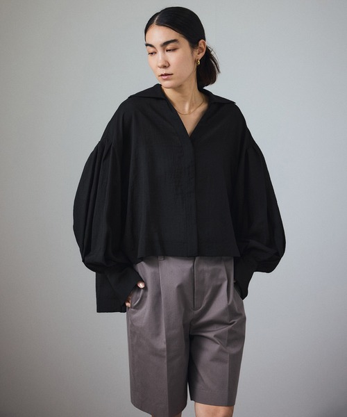 お値下げ中❗️ADAM ET ROPE' ボリュームスリーブブザムシャツ SALON adam et rope'（サロン アダム エ ロペ） ブラウス シャツ