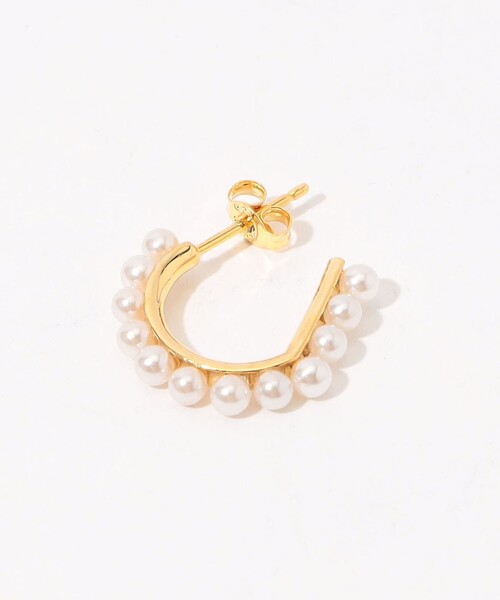 januka tomorrowland パールフープ スモールピアス 別注】januka パールフープ スモールピアス｜トゥモローランド
