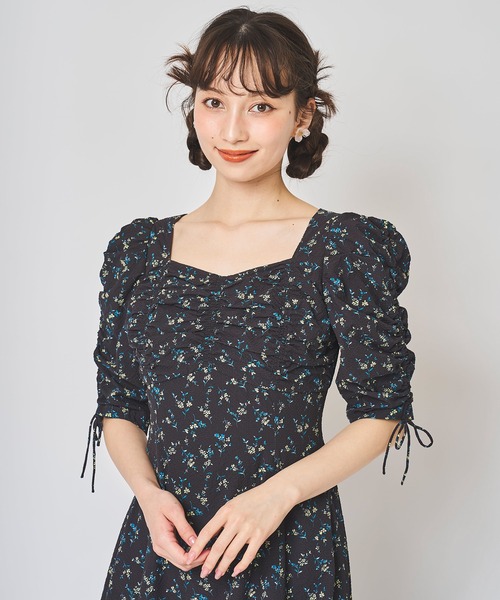 31 Sons de mode ワンピース フロントギャザーフラワー