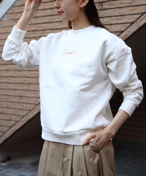 トレーナー スウェット MEYAME/メヤメ　ロゴエンブロイダリー スウェット　LOGO EMBROIDERY SWEAT レディース MEYAME トレーナー スウェット MEYAME/メヤメ ロゴエンブロイ