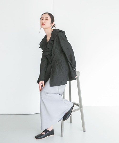 ブラウス シャツ ウエストタックラッフルブラウス レディース KBF｜ウエストタックラッフルブラウス | Rakuten Fashion(楽天