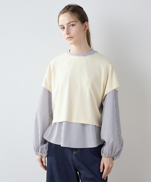 ルスーク（Le Souk）/ニットベスト LE SOUK HOLIDAY（ルスークホリデー） ベスト ジレ ドットジャガード