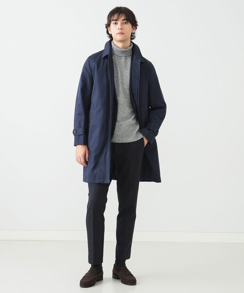 BEAMS HEART ネイビー ウールドンキー襟コート BEAMS HEART ネイビー ウールドンキー襟コート BEAMS HEART ネイビー