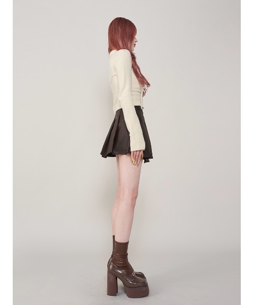 Darich スカート レザーラッププリーツミニスカート : ZOZOTOWN
