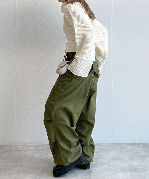 「w closet」 タートルネックニット FREE ピンク レディース_画像8