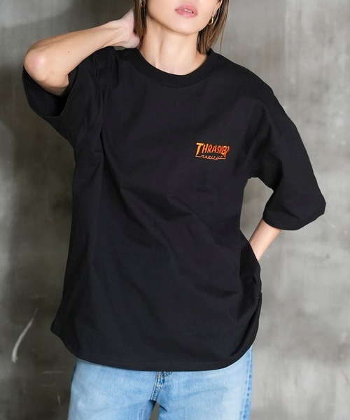THRASHER ダイヤモンドロゴ Tシャツ ブラックフルーツボディ90s