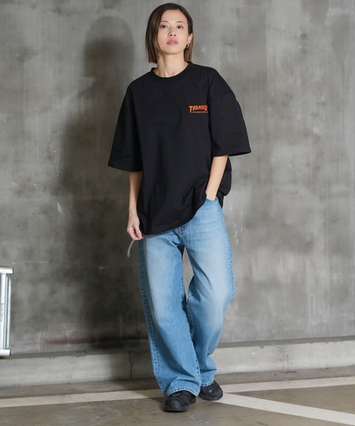 THRASHER ダイヤモンドロゴ Tシャツ ブラック フルーツボディ 90s