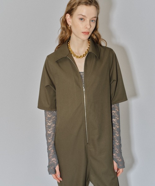 Yae オールインワン つなぎ オールインワン Short sleeve jumpsuit / ショートスリーブジャンプ
