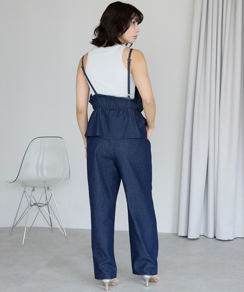 サロペット・オーバーオール・オールインワン Frilled Tweed Jumpsuit SOTT サロペット オーバーオール Peplum Jumpsuit ペプラム