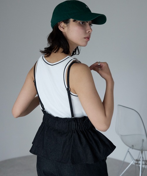 サロペット・オーバーオール・オールインワン Frilled Tweed Jumpsuit SOTT サロペット オーバーオール Peplum Jumpsuit ペプラム