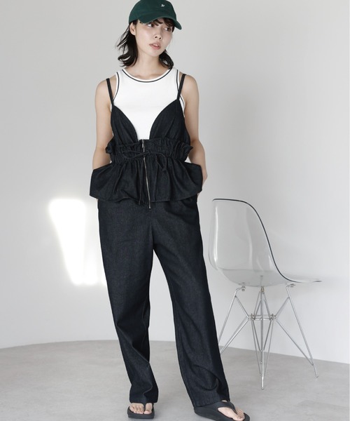 SOTT サロペット オーバーオール Peplum Jumpsuit ペプラム