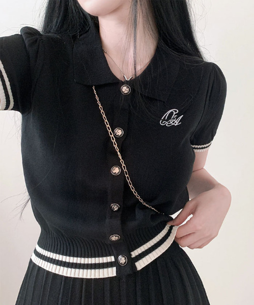 セットアップ ニットセットアップ カーディガン プリーツスカート 2点