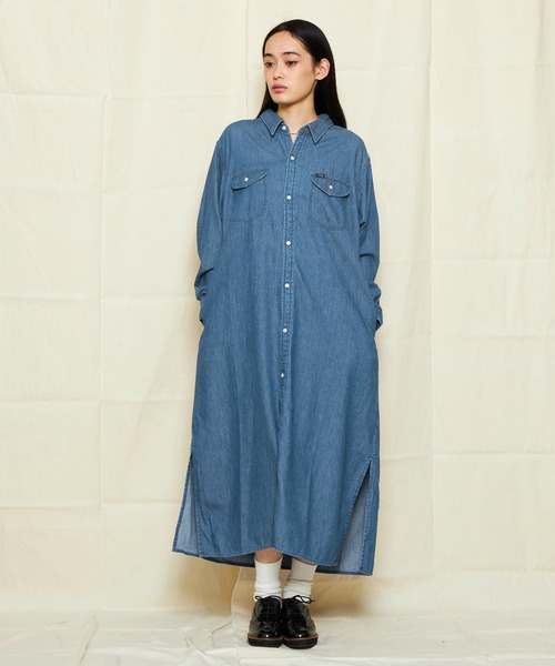Lee（リー） シャツワンピース DUNGAREES ワークデニムシャツドレス