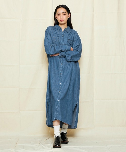 Lee（リー） シャツワンピース DUNGAREES ワークデニムシャツドレス