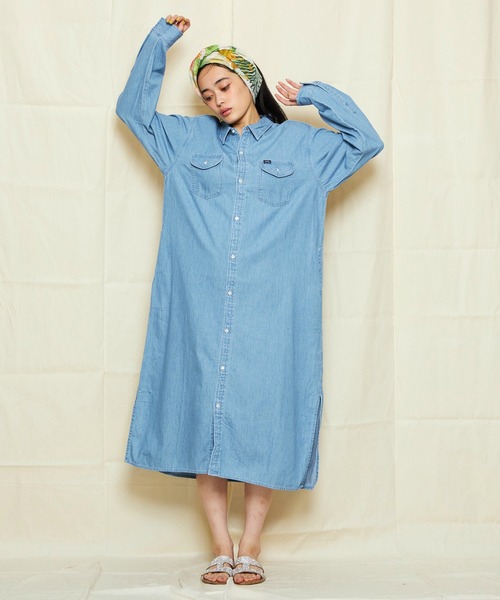 Lee（リー） シャツワンピース DUNGAREES ワークデニムシャツドレス