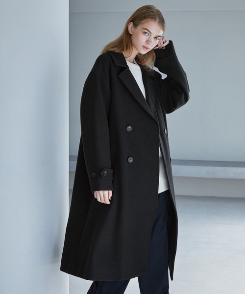 SERACE チェスターコート L ブラック メンズ : ZOZOTOWN Yahoo!店