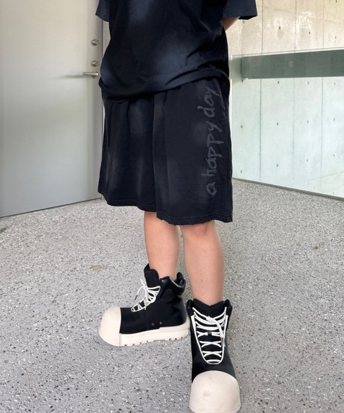 KsG パンツ レタリングスウェットハーフパンツ レディース