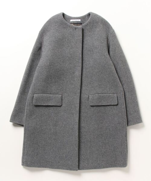 BEAUTY＆YOUTH UNITED ARROWS ノーカラーコート L グレー レディース