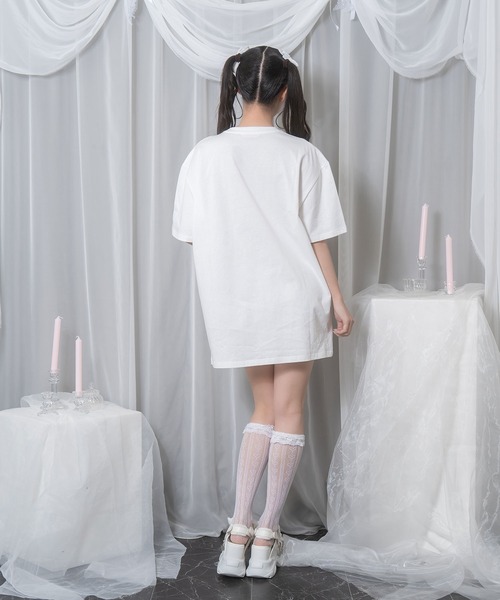 Honey Cinnamon tシャツ white dog プリントTシャツ レディース