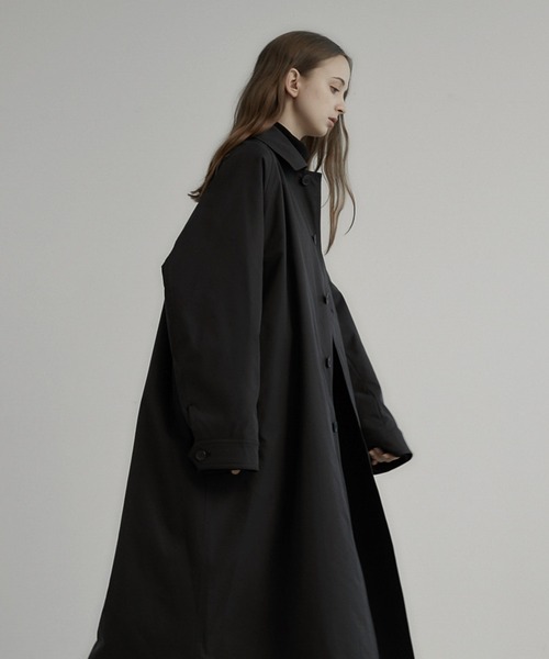 「remer」 ステンカラーコート MEDIUM チャコールグレー メンズ_画像3