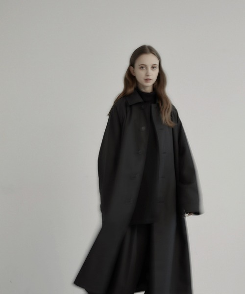 「remer」 ステンカラーコート MEDIUM チャコールグレー メンズ_画像6