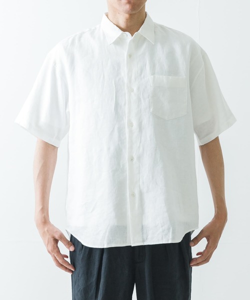 追加 Linen シャツ URBAN RESEARCH シャツ LINEN SHORT-SLEEVE SHIRTS メンズ