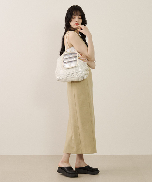 ■LeSportsac■NET TOTE BAG フィッシュネット MED NET TOTE BAGフィッシュネットブラックホイル（トートバッグ
