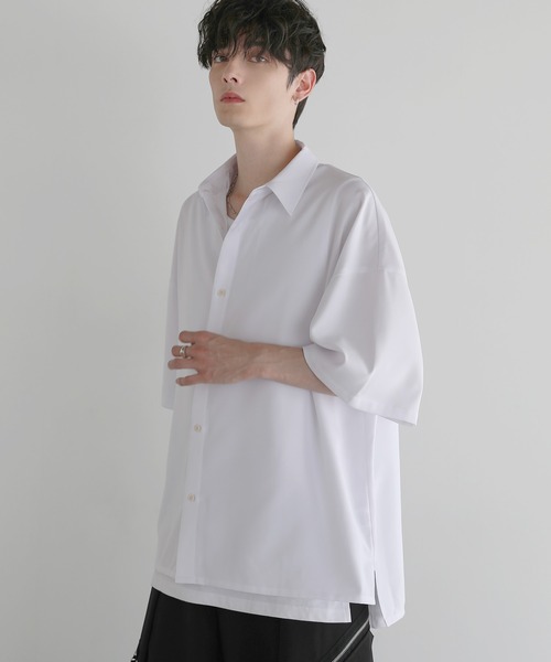JURGEN LEHL 半袖シャツ ホワイト 新品未使用♡ LILL シャツ 「防シワ」リラクシング半袖レギュラーシャツ