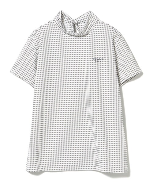 BEAMS GOLF PURPLE LABEL チェック モックネックシャツ　L BEAMS GOLF PURPLE LABEL チェック モックネックシャツ L