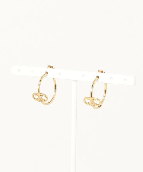 CELINE ゴールド ピアス(両耳用) CELINE 「CELINE」 ピアス（両耳用） - ゴールド レディース