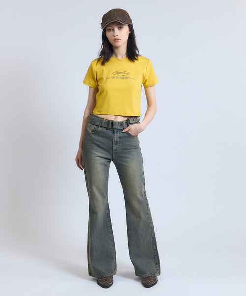ACLENT Tシャツ 3点セット ACLENT tシャツ ロゴラインストーンミニT レディース : ZOZOTOWN