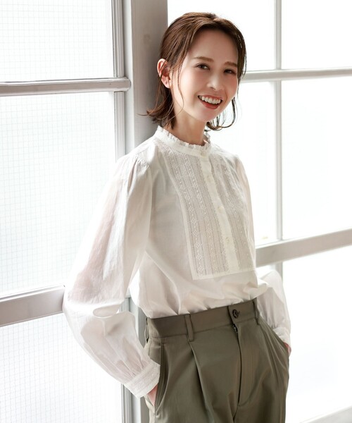 「MACKINTOSH PHILOSOPHY」 長袖ブラウス 34 オフホワイト レディース