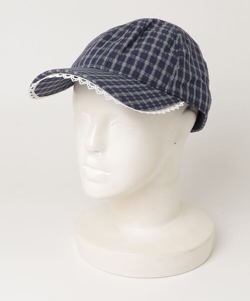 キャピタル　帽子　チェック柄 KAPITAL(キャピタル) 25SS メッシュキャップ K2505XH536
