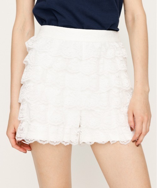 SLY スラックス パンツ FRILL LACE S/PT フリル レース ショート