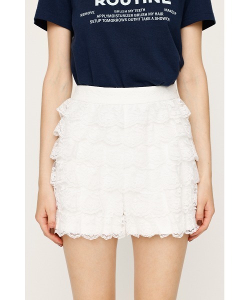 SLY（スライ） スラックス パンツ FRILL LACE S/PT フリル レース