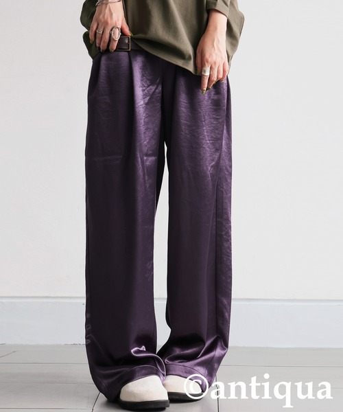 antiqua（アンティカ） tシャツ コーデセット バスクトップス サテン