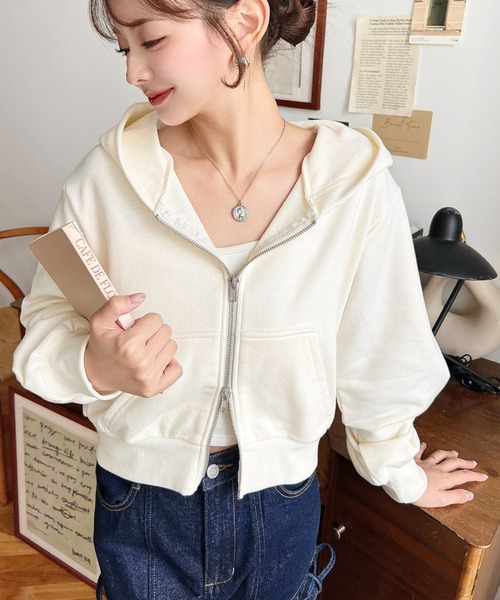 美品✨MaxMara 総柄 ベージュ ダブルジップ 白タグ 希少 パーカー Max Mara（マックスマーラ） パーカー KURT クルト ウール カシミヤ