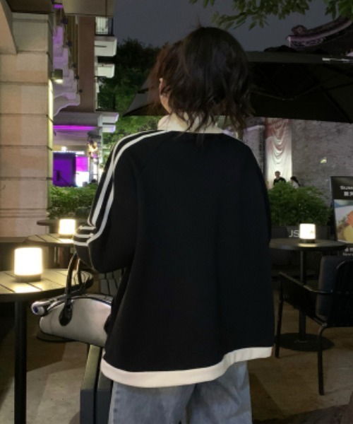 「Per sist ence」 ジップアップブルゾン FREE ブラック レディース_画像3