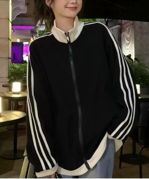 「Per sist ence」 ジップアップブルゾン FREE ブラック レディース_画像4