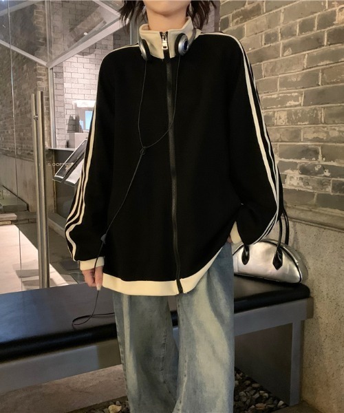 「Per sist ence」 ジップアップブルゾン FREE ブラック レディース_画像7