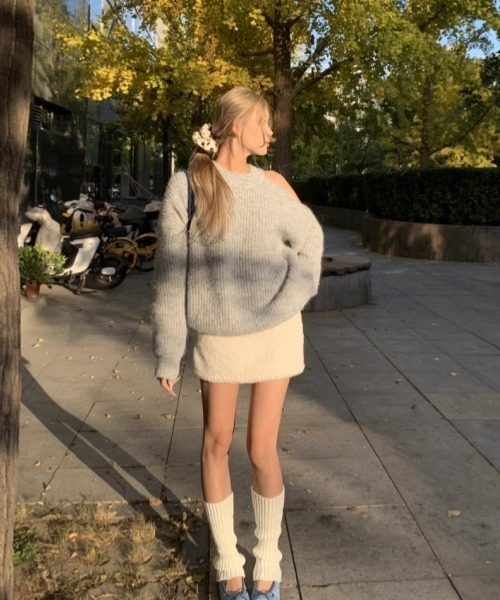 gossip!ロサンゼルス スカート 「Y2Kガーリー」もこもこボアAライン