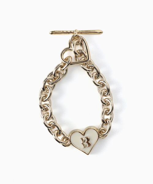 BASICKS ブレスレット Mサイズ BASICKS - 【残りわずか】Heart Shaped Bracelet(SILVER×GOLD