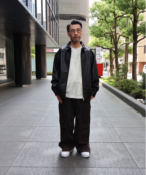 ブルゾン アウター many men many mind /ラムレザー ボンバージャケット メンズ レディースの画像